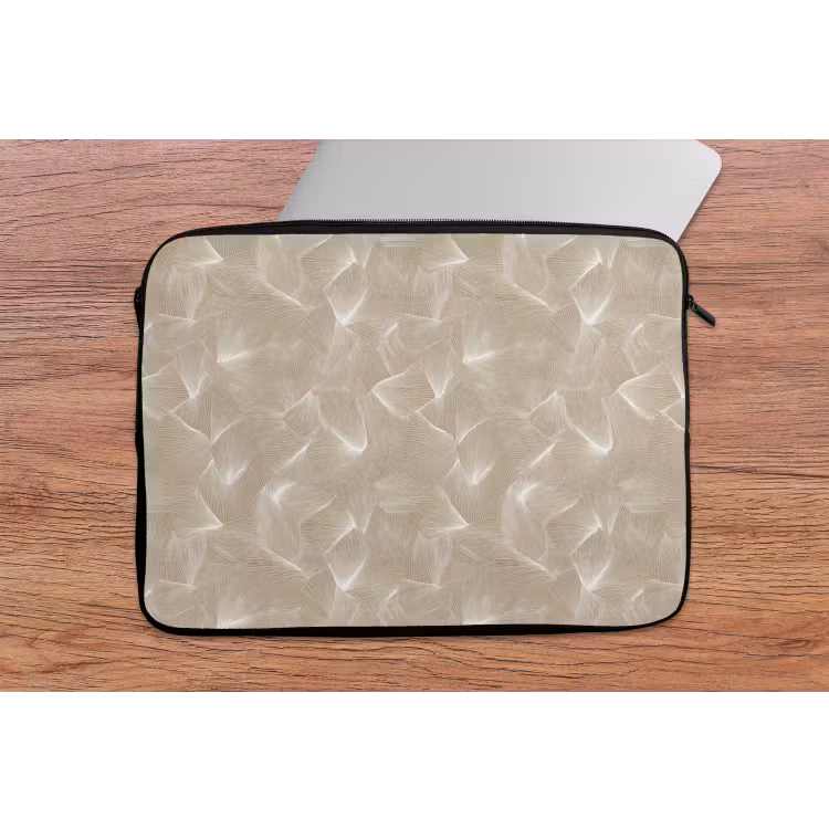 Laptophoes - Organisch - Textuur - Beige — 2