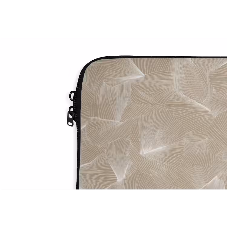 Laptophoes - Organisch - Textuur - Beige — 6