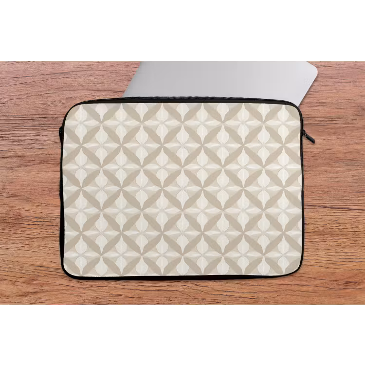 Laptophoes - Patroon - Klassiek - Beige — 2