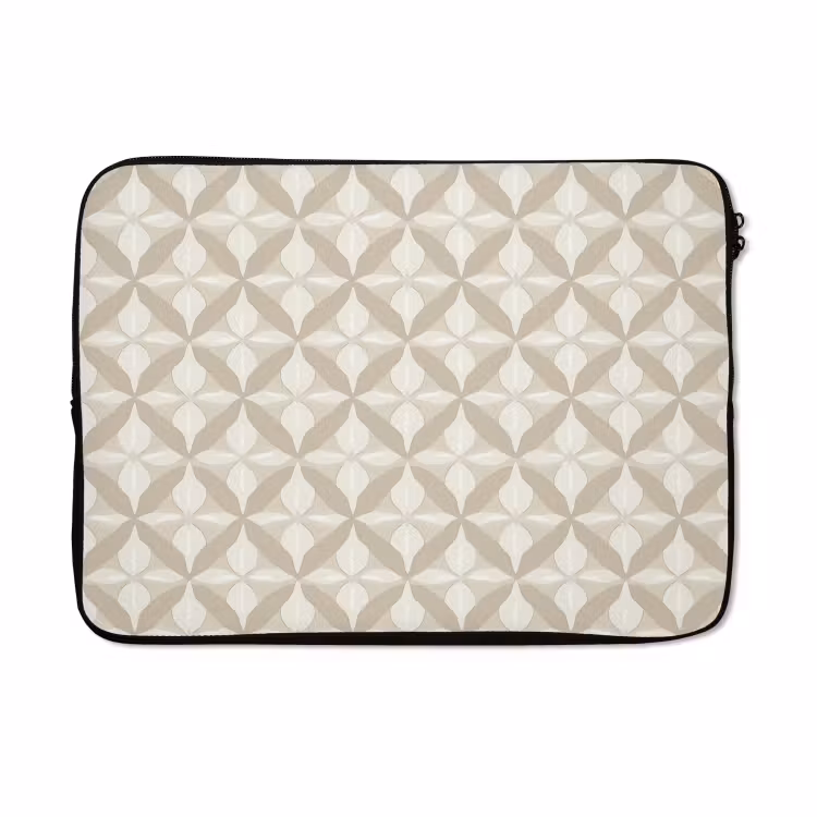 Laptophoes - Patroon - Klassiek - Beige — 5