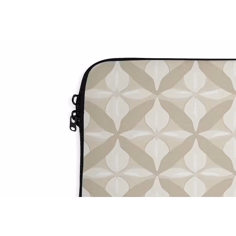 Laptophoes - Patroon - Klassiek - Beige — 6