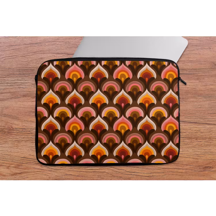 Laptophoes - Patroon - Retro - Kleurrijk — 2