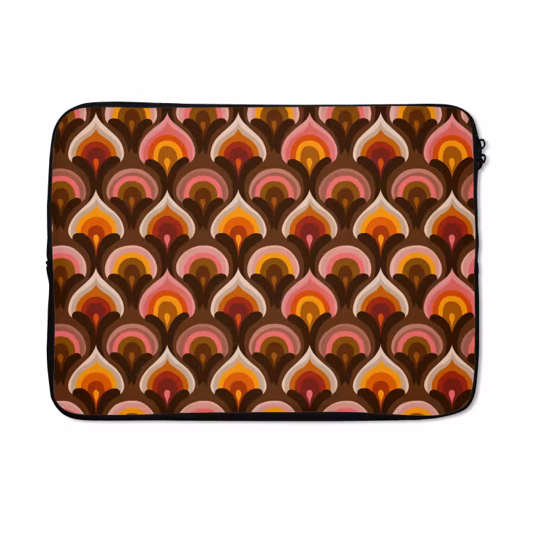 Laptophoes - Patroon - Retro - Kleurrijk — 5