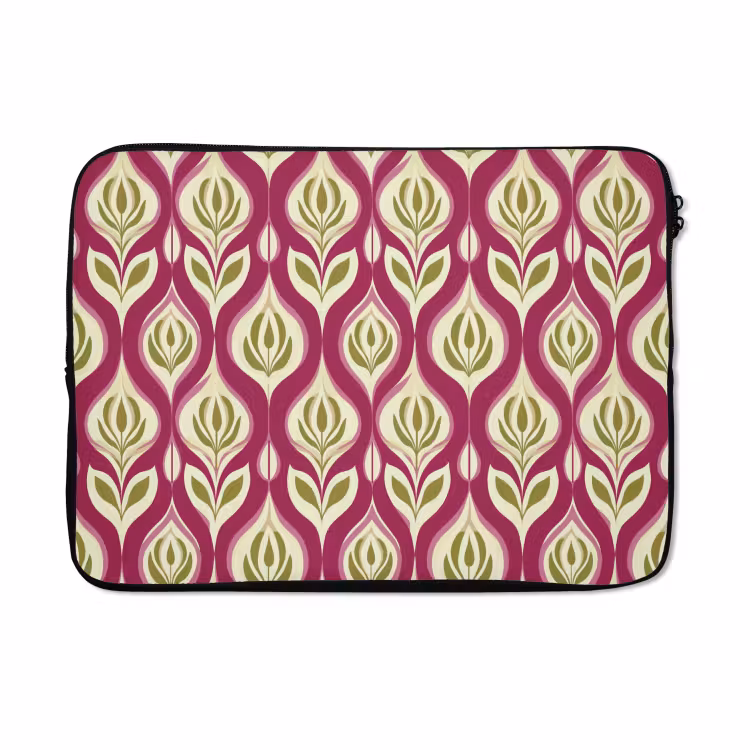Laptophoes - Retro - Floraal - Paars — 5