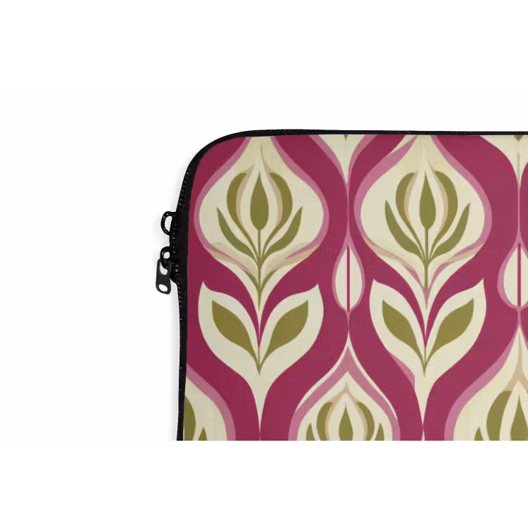 Laptophoes - Retro - Floraal - Paars — 6