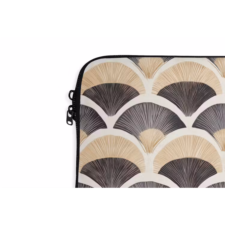 Laptophoes - Waaier - Patroon - Zwart - Beige — 6