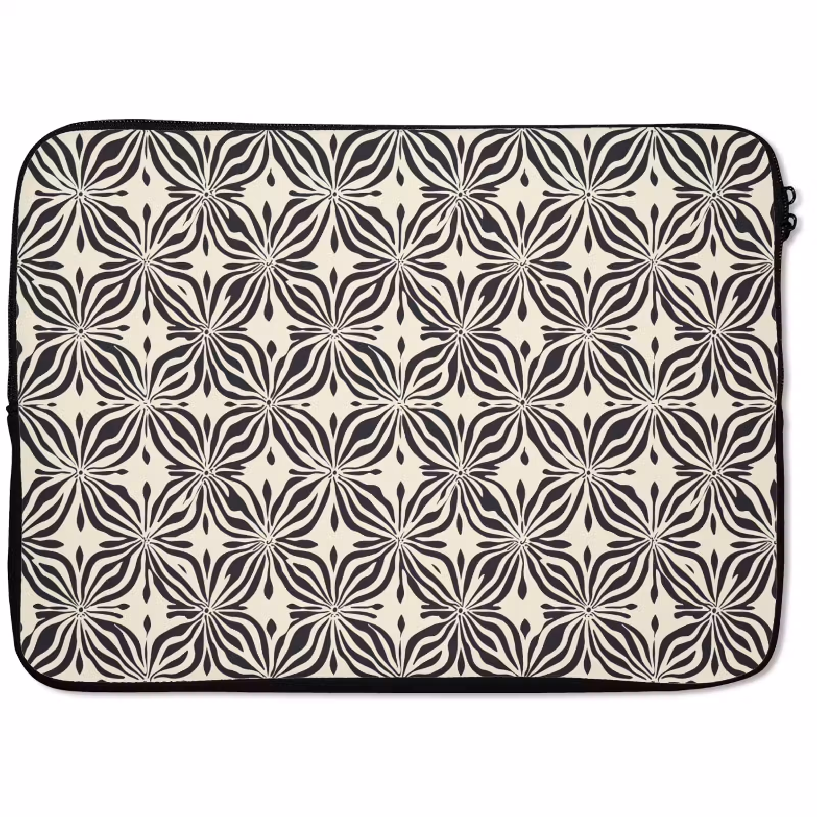 Laptophoes - Grafisch - Patroon - Zwart — 1