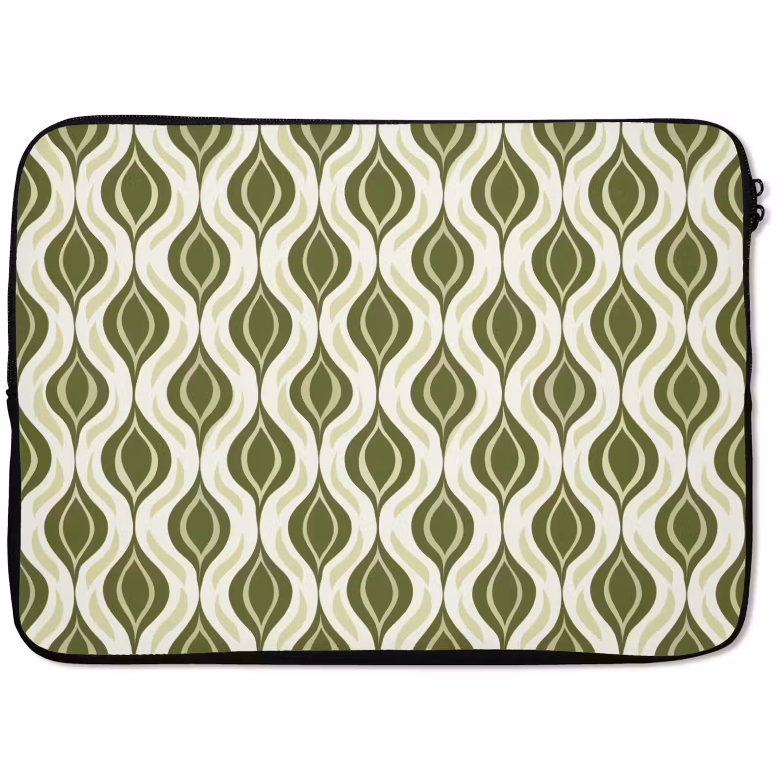 Laptophoes - Patroon - Retro - Groen — 1