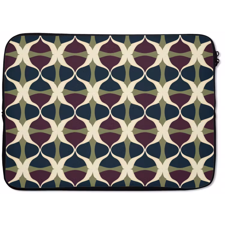 Laptophoes - Abstract - Retro - Kleurrijk — 1