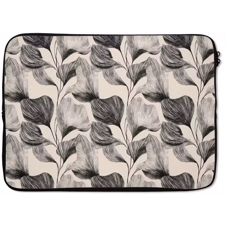 Laptophoes - Botanisch - Bladeren - Zwart — 1