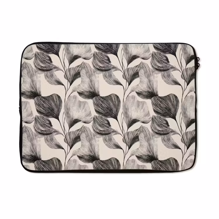 Laptophoes - Botanisch - Bladeren - Zwart — 5