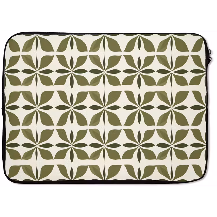 Laptophoes - Botanisch - Retro - Groen — 1
