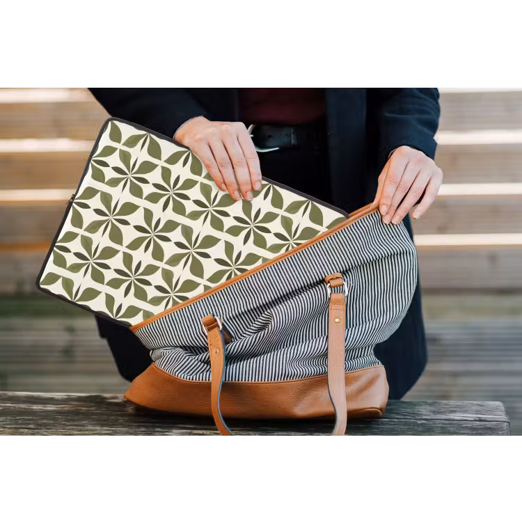 Laptophoes - Botanisch - Retro - Groen — 4