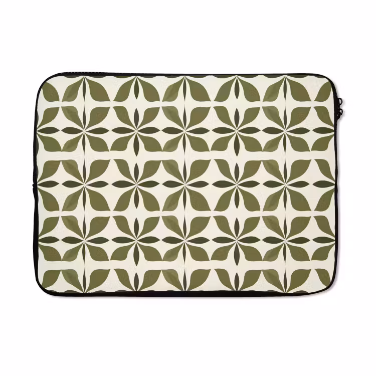 Laptophoes - Botanisch - Retro - Groen — 5