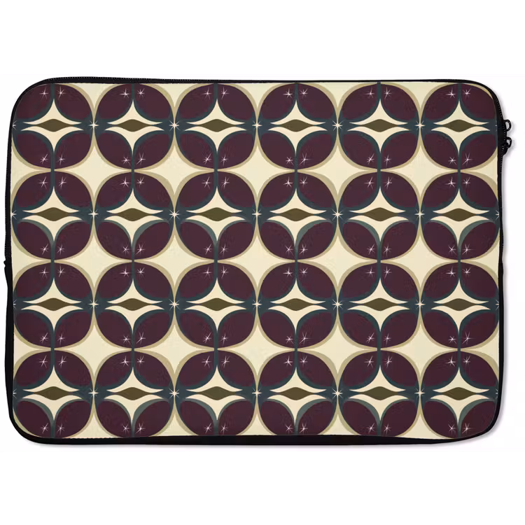 Laptophoes - Cirkel - Retro - Kleurrijk — 1