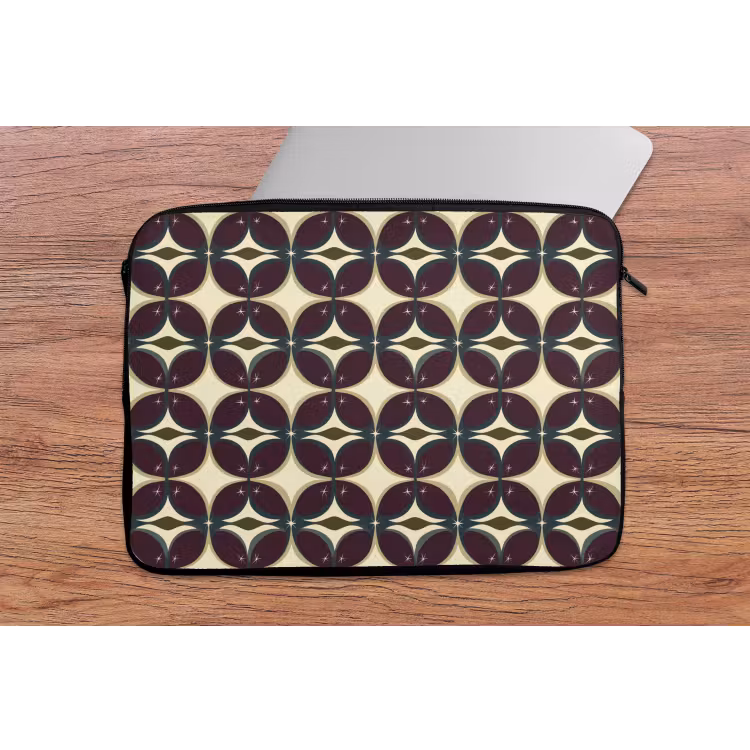 Laptophoes - Cirkel - Retro - Kleurrijk — 2