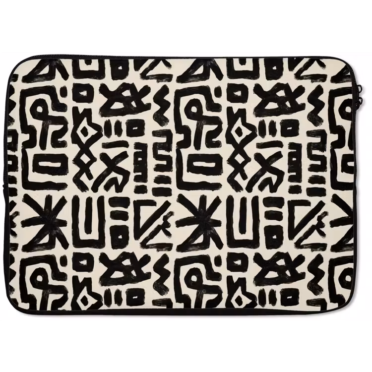 Laptophoes - Geometrisch - Figuren - Zwart — 1