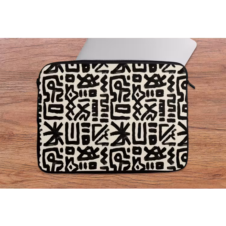 Laptophoes - Geometrisch - Figuren - Zwart — 2