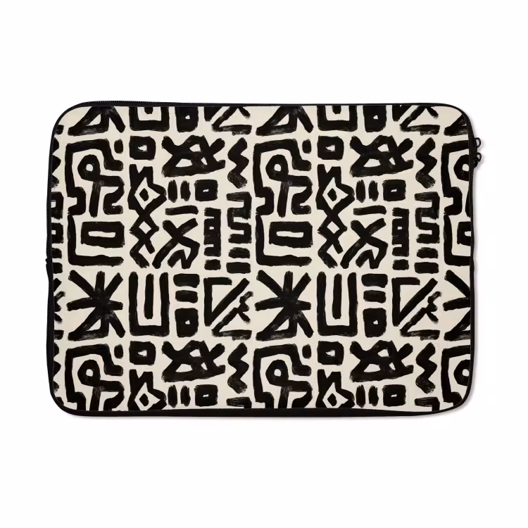 Laptophoes - Geometrisch - Figuren - Zwart — 5