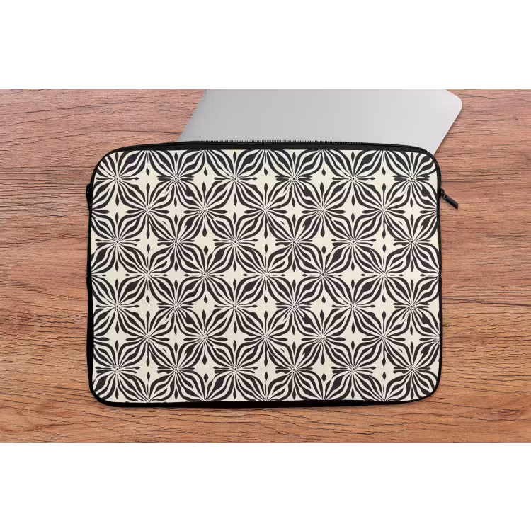 Laptophoes - Grafisch - Patroon - Zwart — 2