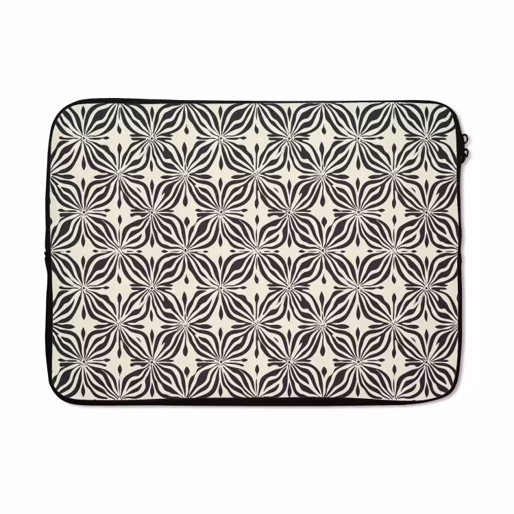 Laptophoes - Grafisch - Patroon - Zwart — 5