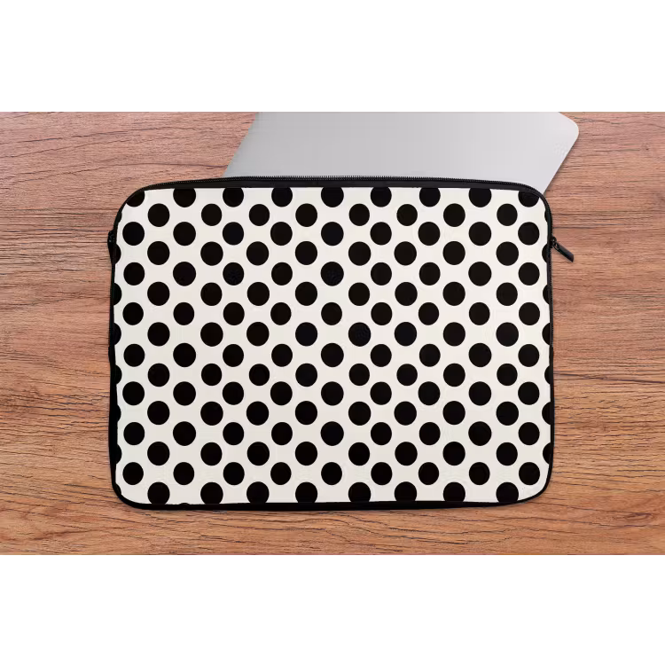Laptophoes - Klassiek - Stippen - Zwart — 2