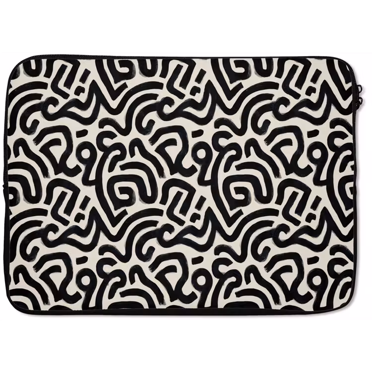 Laptophoes - Modern - Abstract - Zwart — 1