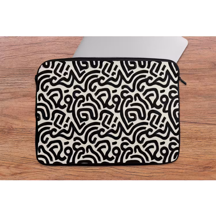 Laptophoes - Modern - Abstract - Zwart — 2