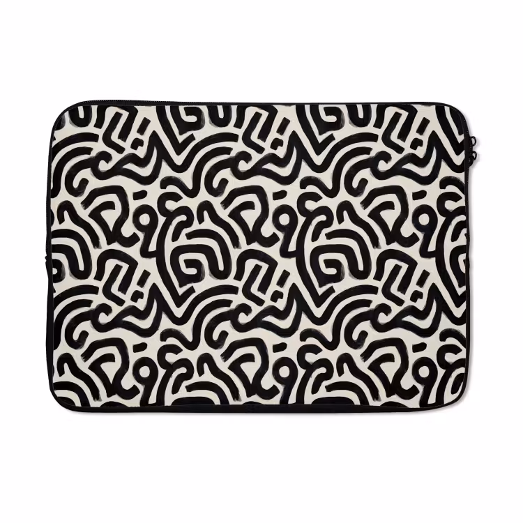 Laptophoes - Modern - Abstract - Zwart — 5