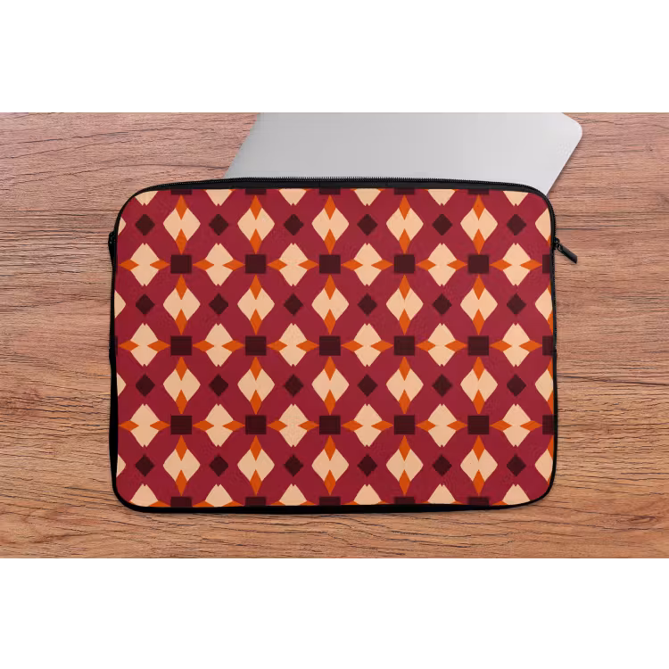 Laptophoes - Retro - Patroon - Kleurrijk — 2