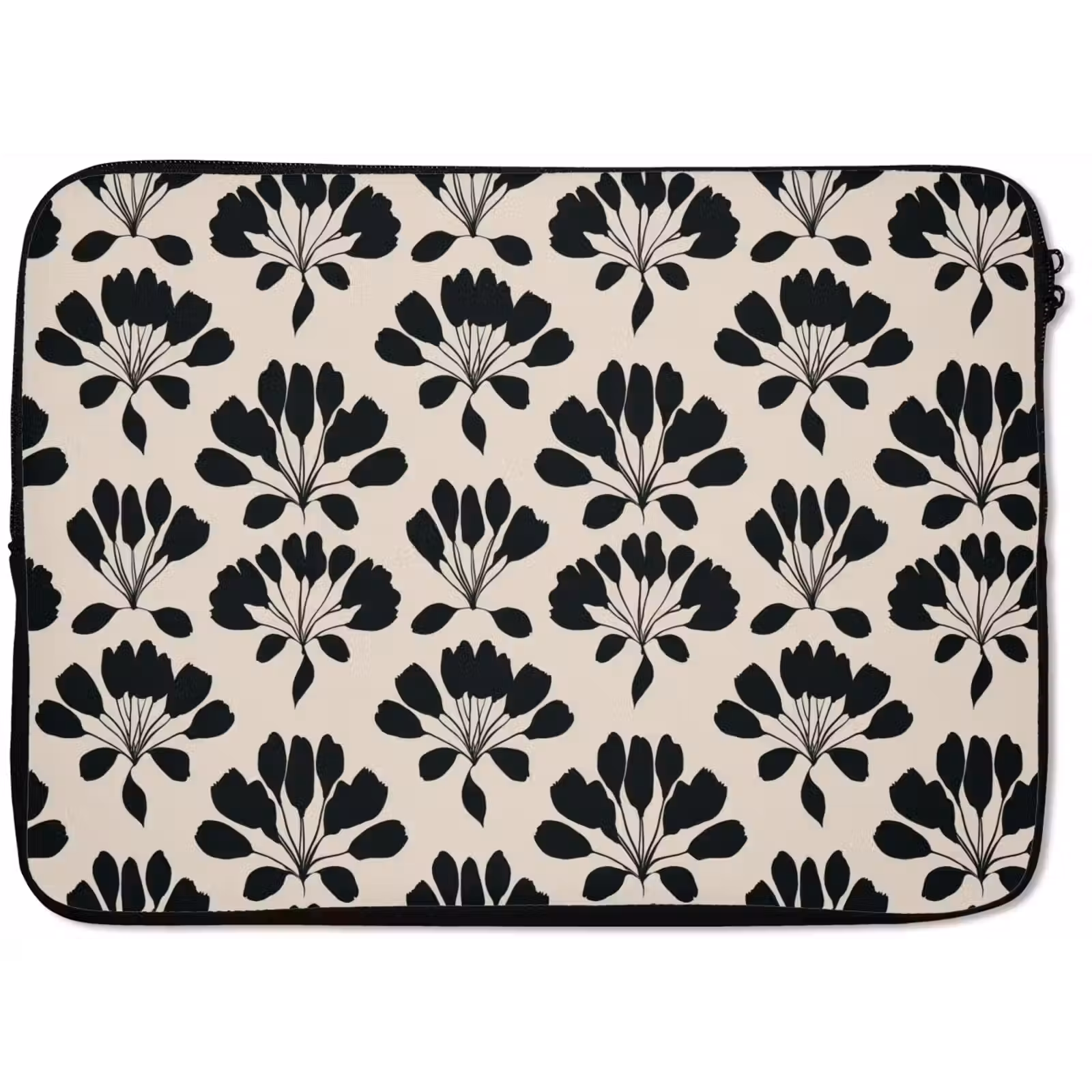Laptophoes - Abstract - Patroon - Zwart — 1