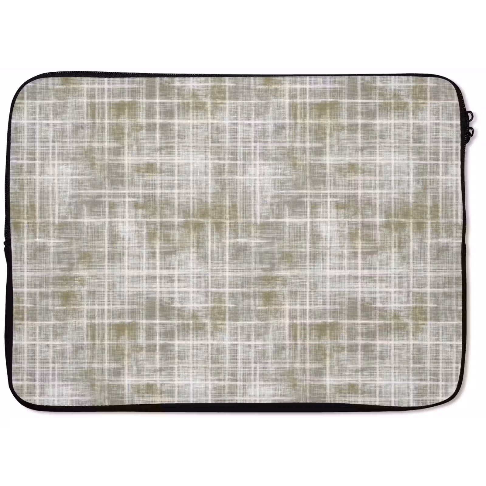Laptophoes - Linnen - Patroon - Groen — 1