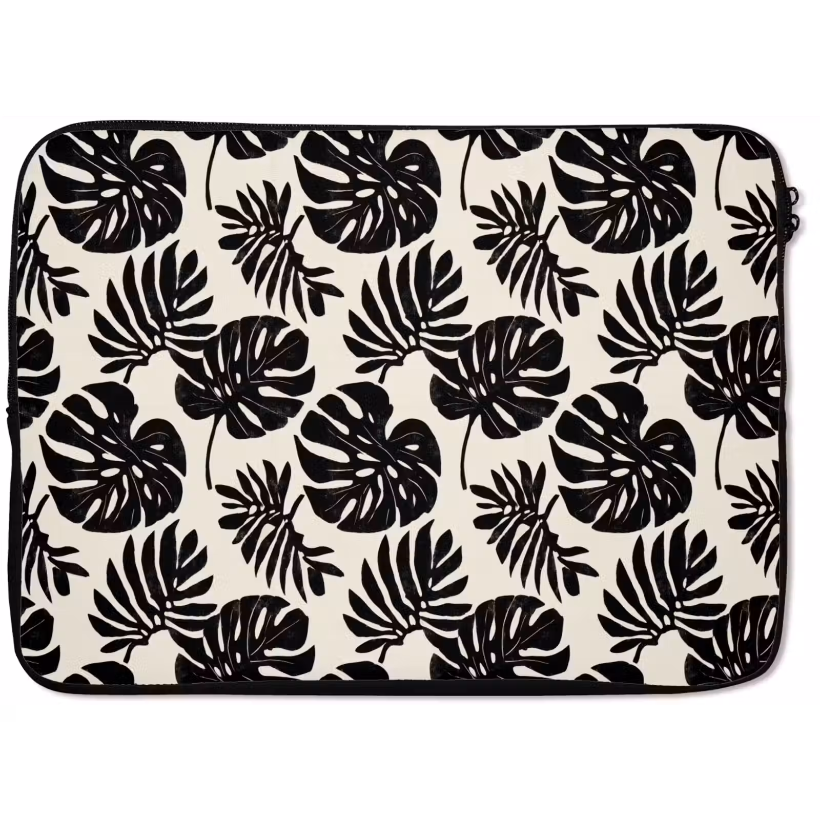 Laptophoes - Modern - Monstera - Zwart — 1