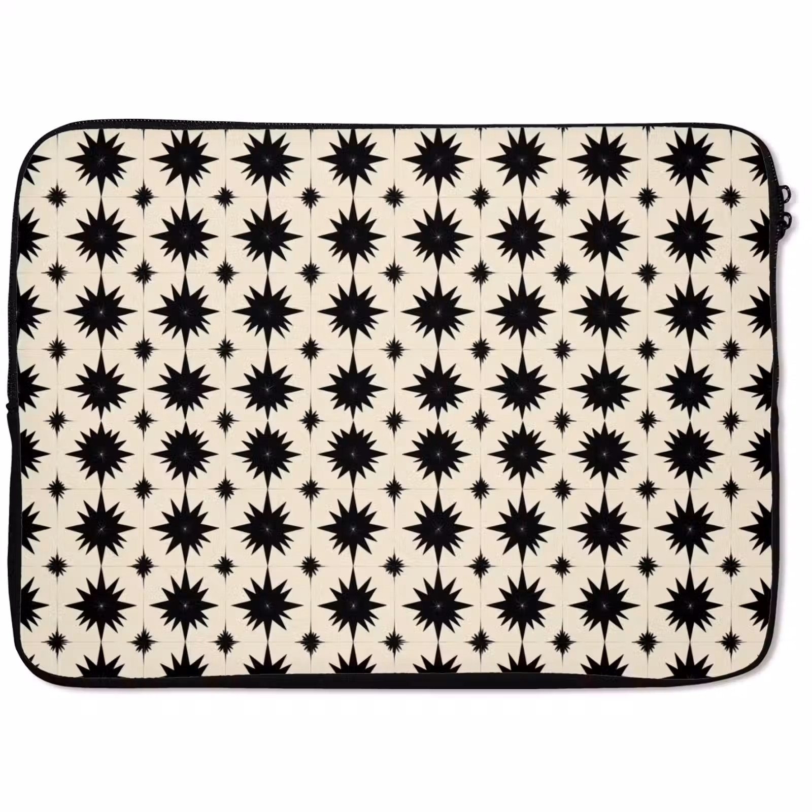 Laptophoes - Stervormen - Geometrisch - Zwart — 1