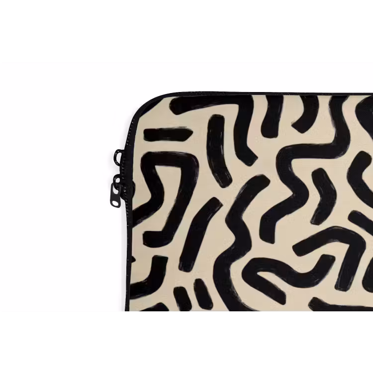 Laptophoes - Abstract - Lijnen - Zwart — 6
