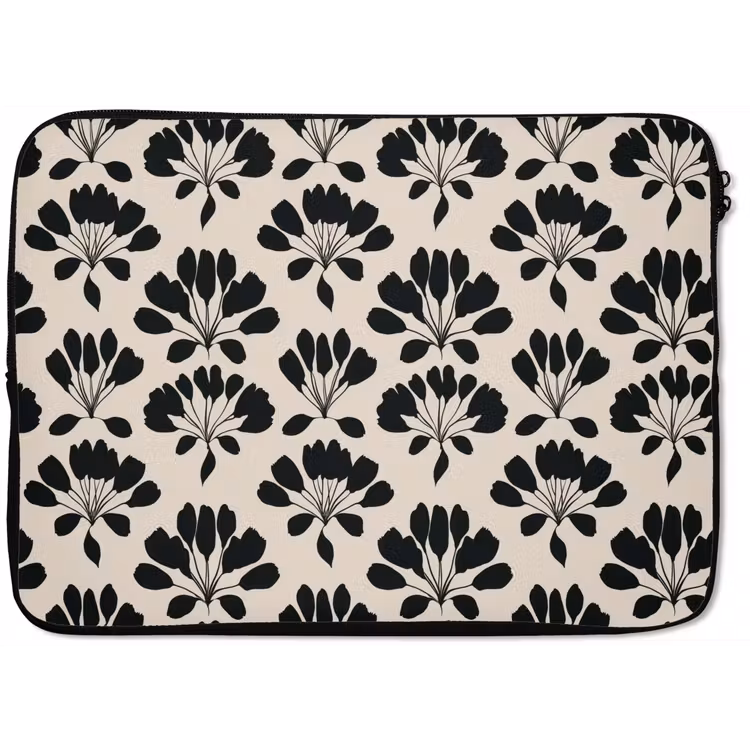 Laptophoes - Abstract - Patroon - Zwart — 1