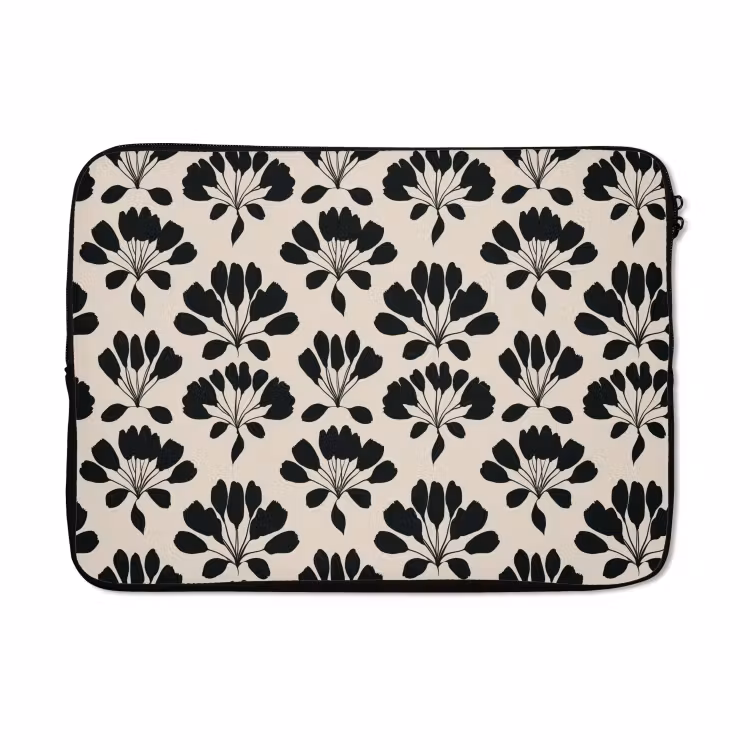Laptophoes - Abstract - Patroon - Zwart — 5