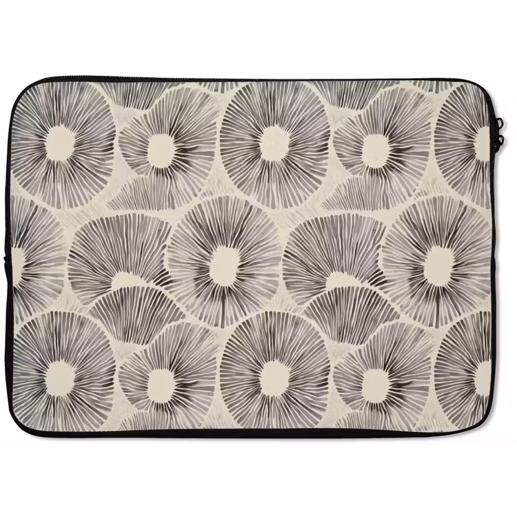 Laptophoes - Cirkels - Patroon - Zwart — 1