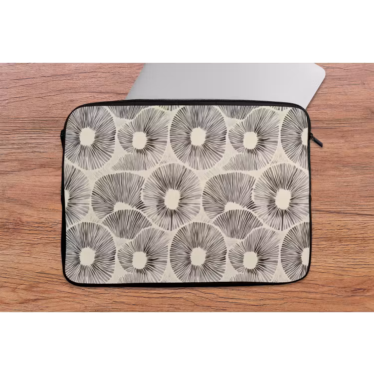 Laptophoes - Cirkels - Patroon - Zwart — 2