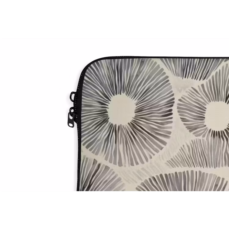Laptophoes - Cirkels - Patroon - Zwart — 6