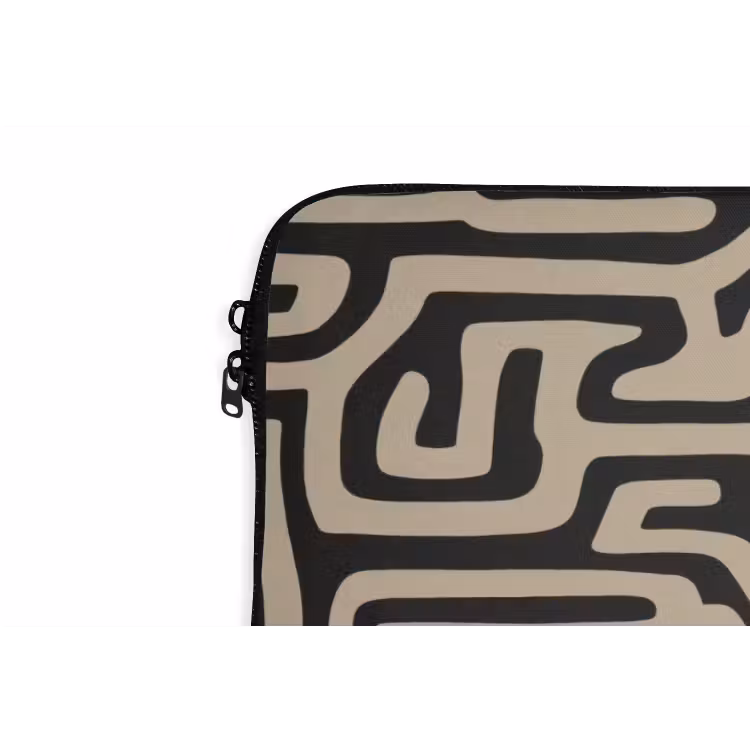 Laptophoes - Grafisch - Lijnen - Zwart — 6