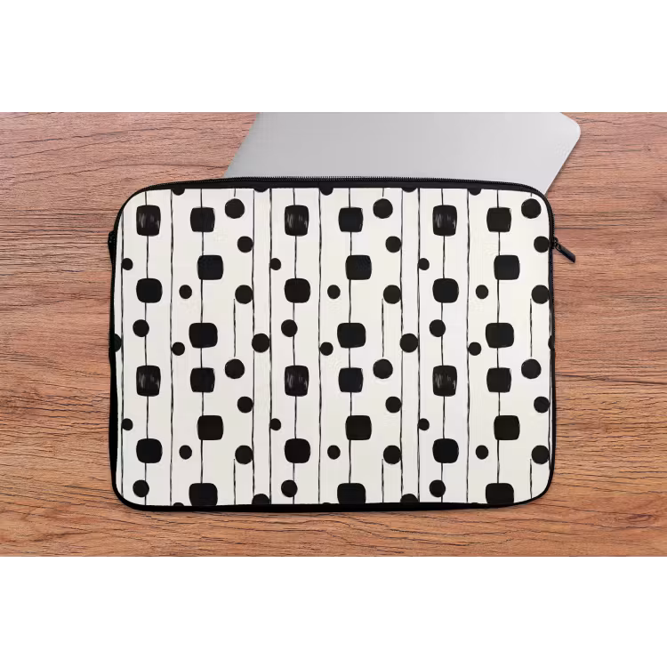 Laptophoes - Grafisch - Modern - Zwart — 2
