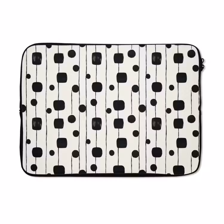 Laptophoes - Grafisch - Modern - Zwart — 5
