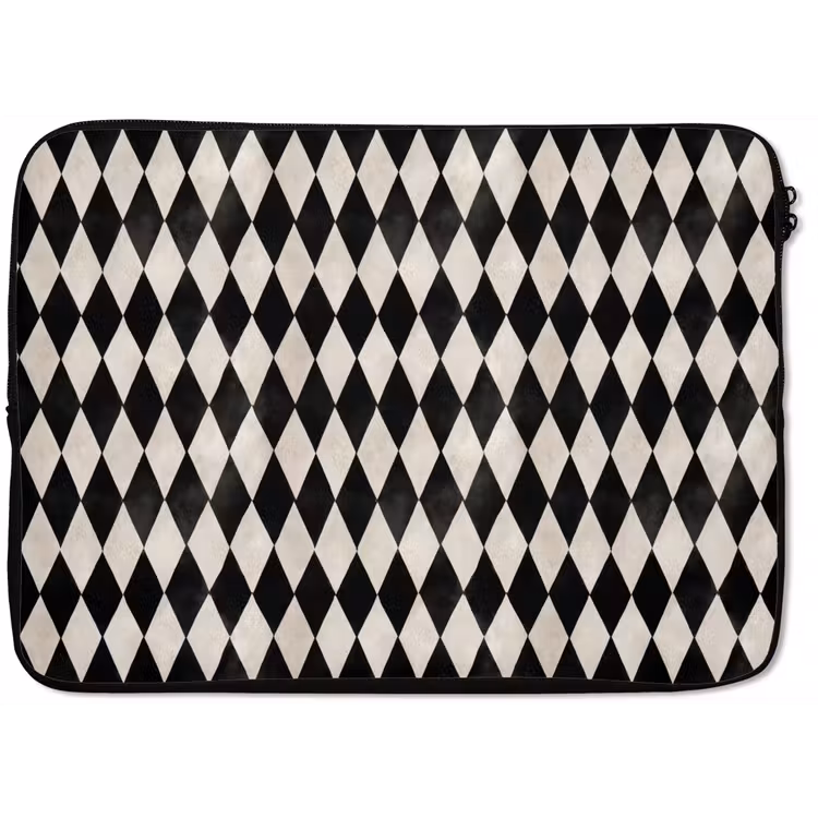 Laptophoes - Klassiek - Patroon - Zwart — 1