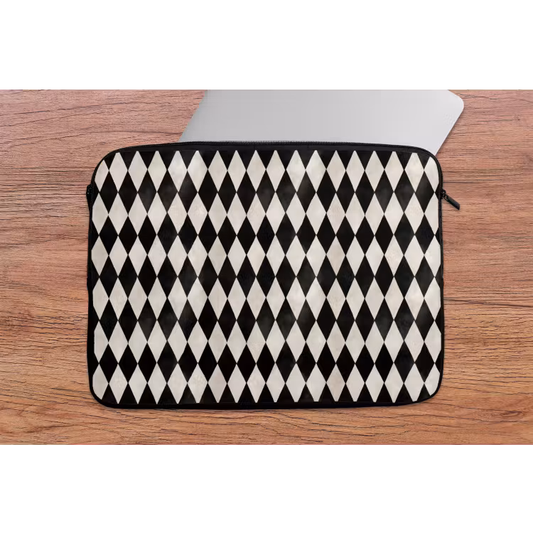 Laptophoes - Klassiek - Patroon - Zwart — 2