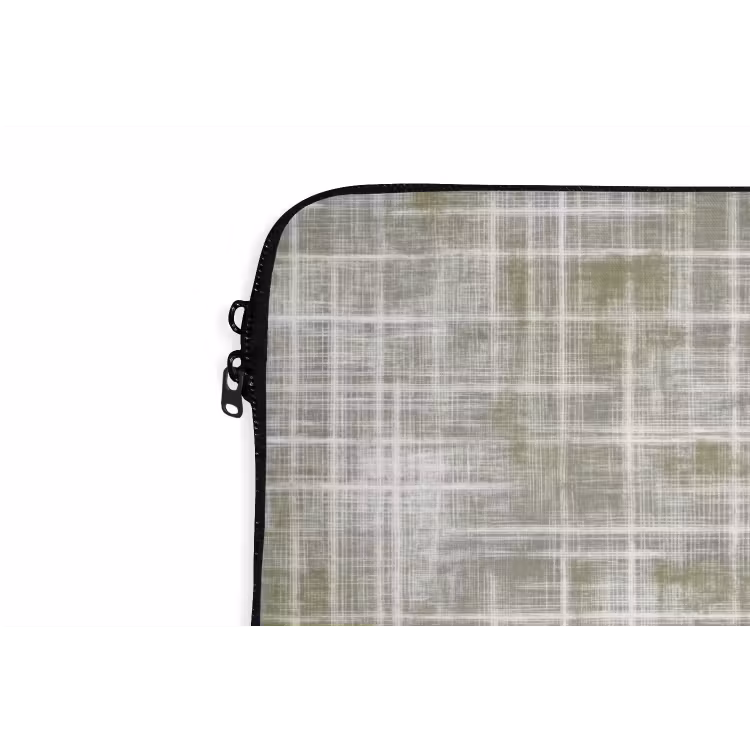Laptophoes - Linnen - Patroon - Groen — 6