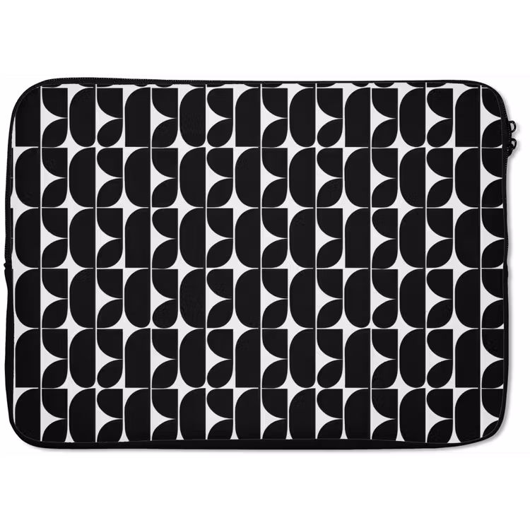 Laptophoes - Modern - Geometrisch - Zwart — 1