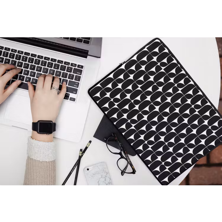 Laptophoes - Modern - Geometrisch - Zwart — 3