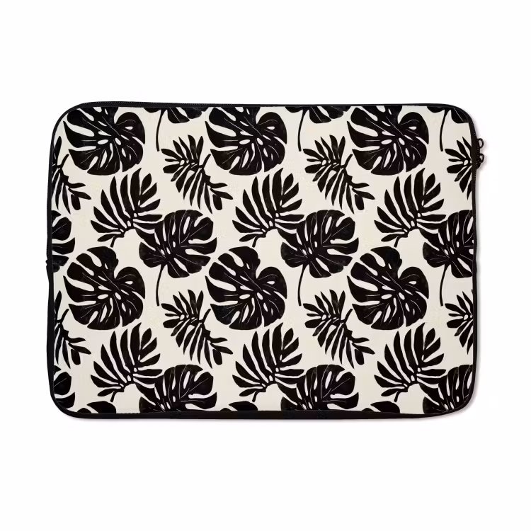 Laptophoes - Modern - Monstera - Zwart — 5