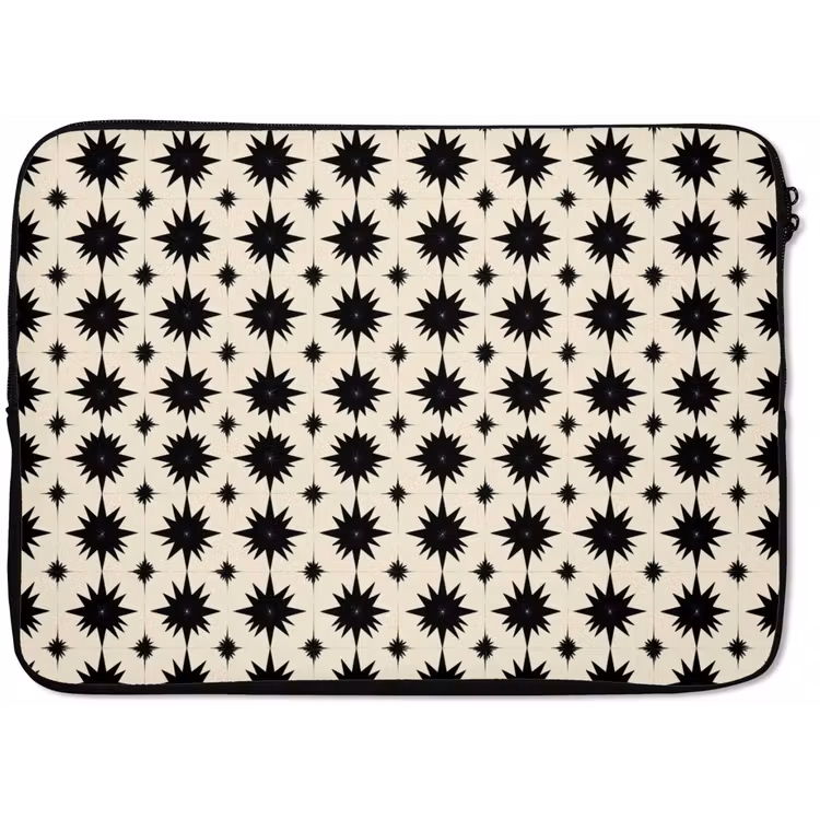 Laptophoes - Stervormen - Geometrisch - Zwart — 1